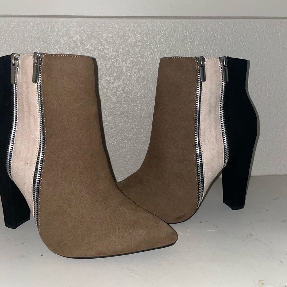 Color block booties